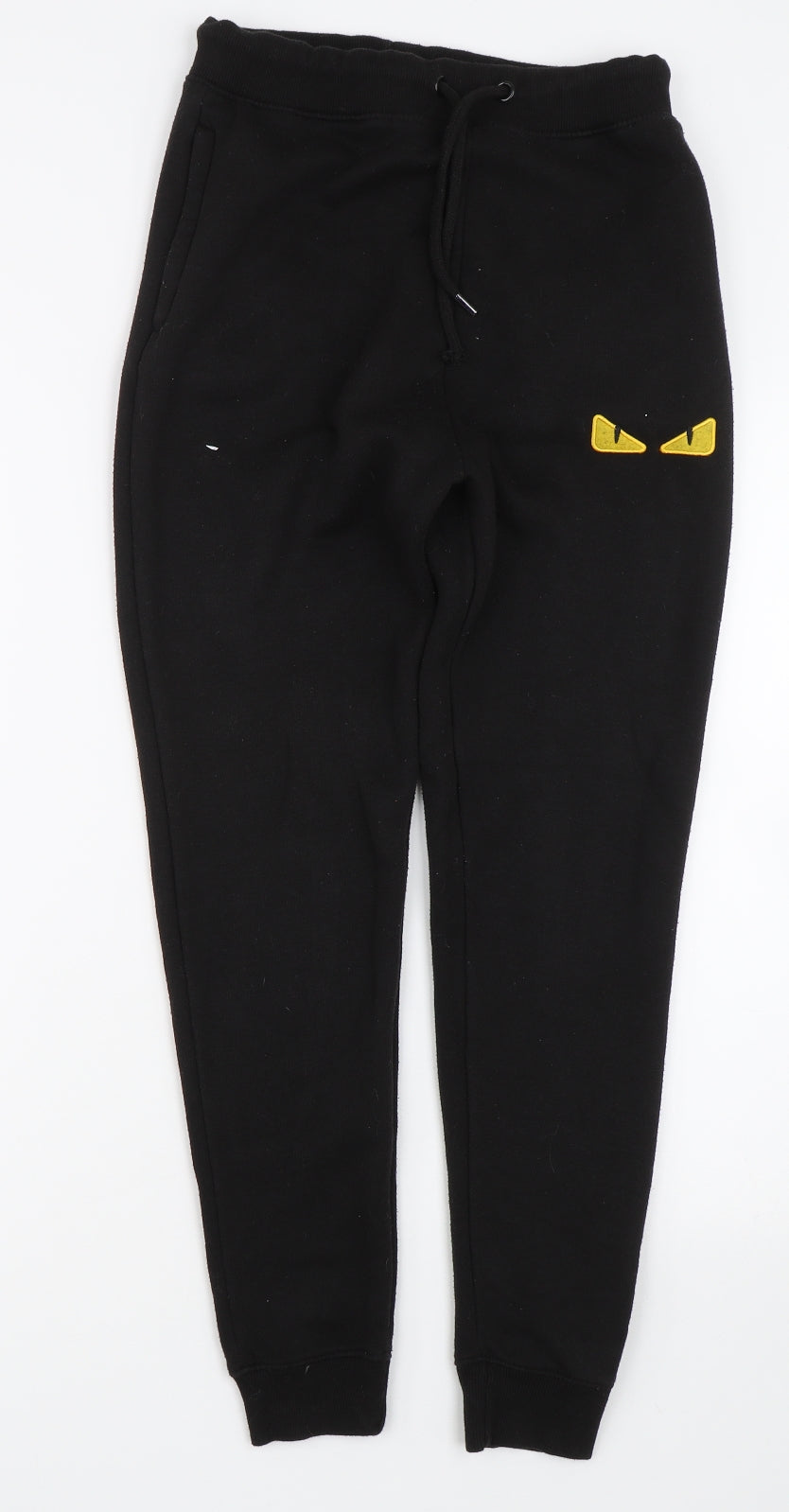 Preworn Boys Black   Sweatpants Trousers Size 13 Years