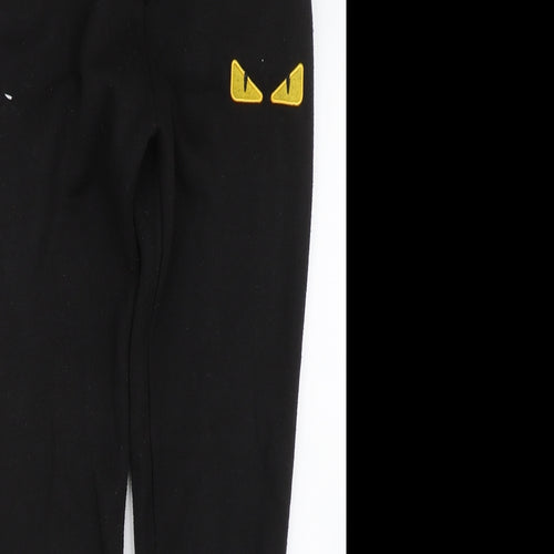 Preworn Boys Black   Sweatpants Trousers Size 13 Years