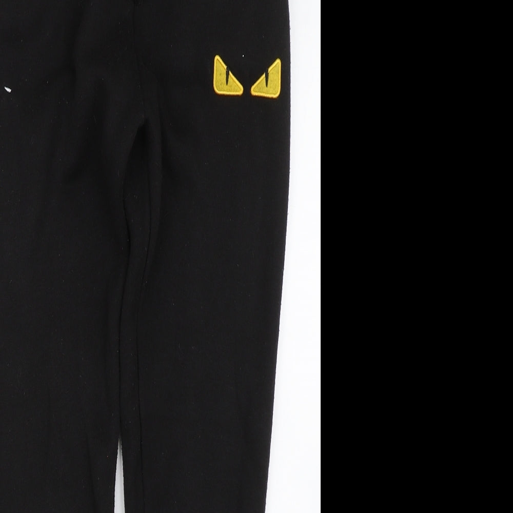 Preworn Boys Black   Sweatpants Trousers Size 13 Years