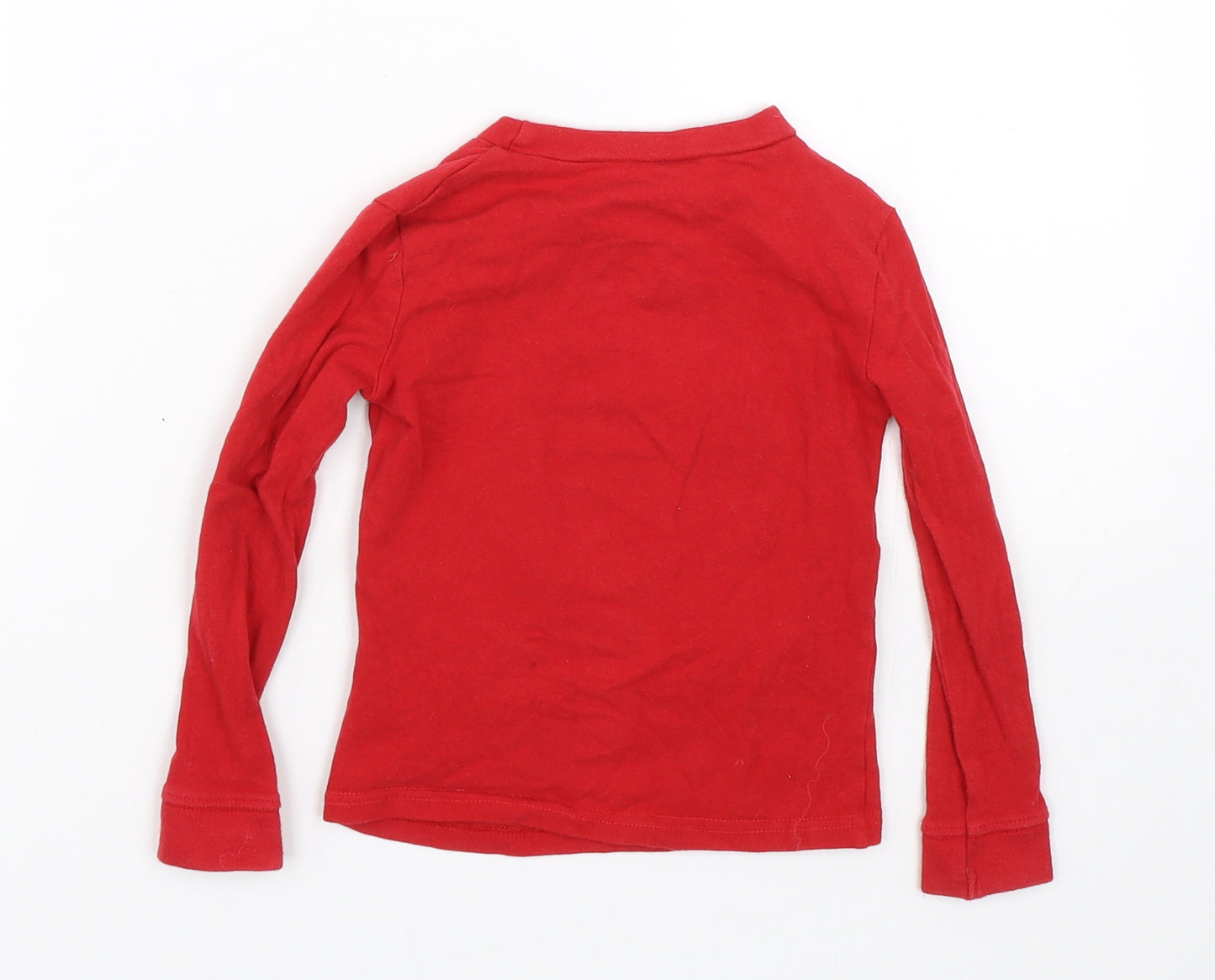 Character.com Boys Red   Basic T-Shirt Size 4 Years  - Cars