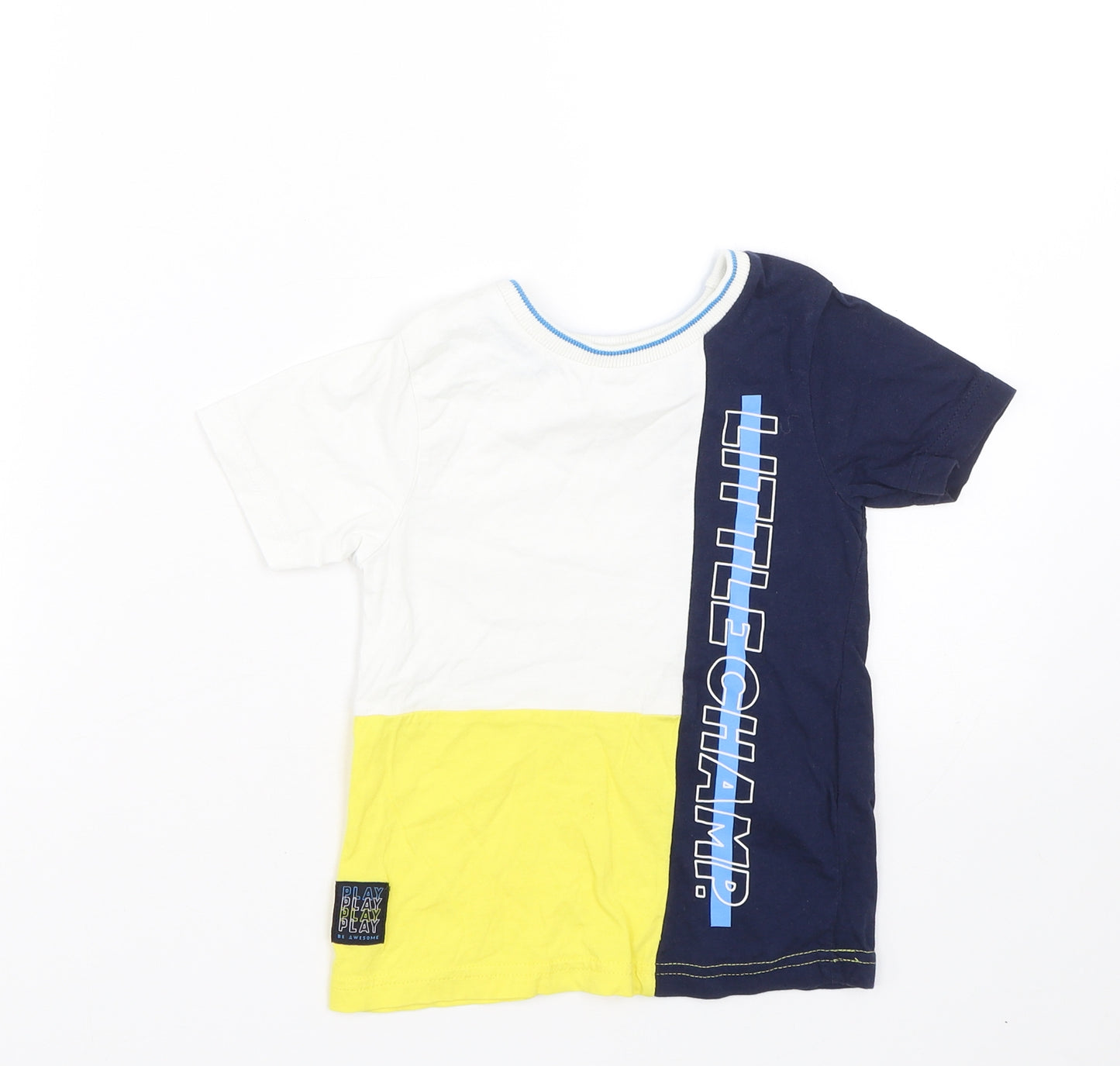 George Boys Multicoloured Colourblock  Basic T-Shirt Size 3-4 Years