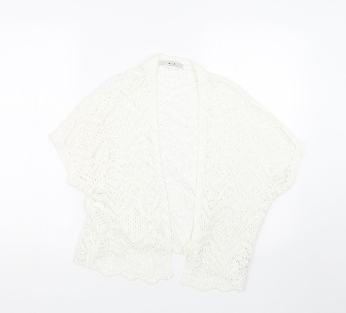 George Womens White   Cape Jumper Size S