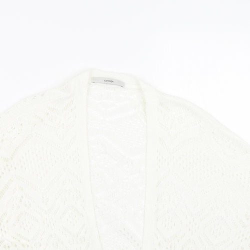 George Womens White   Cape Jumper Size S