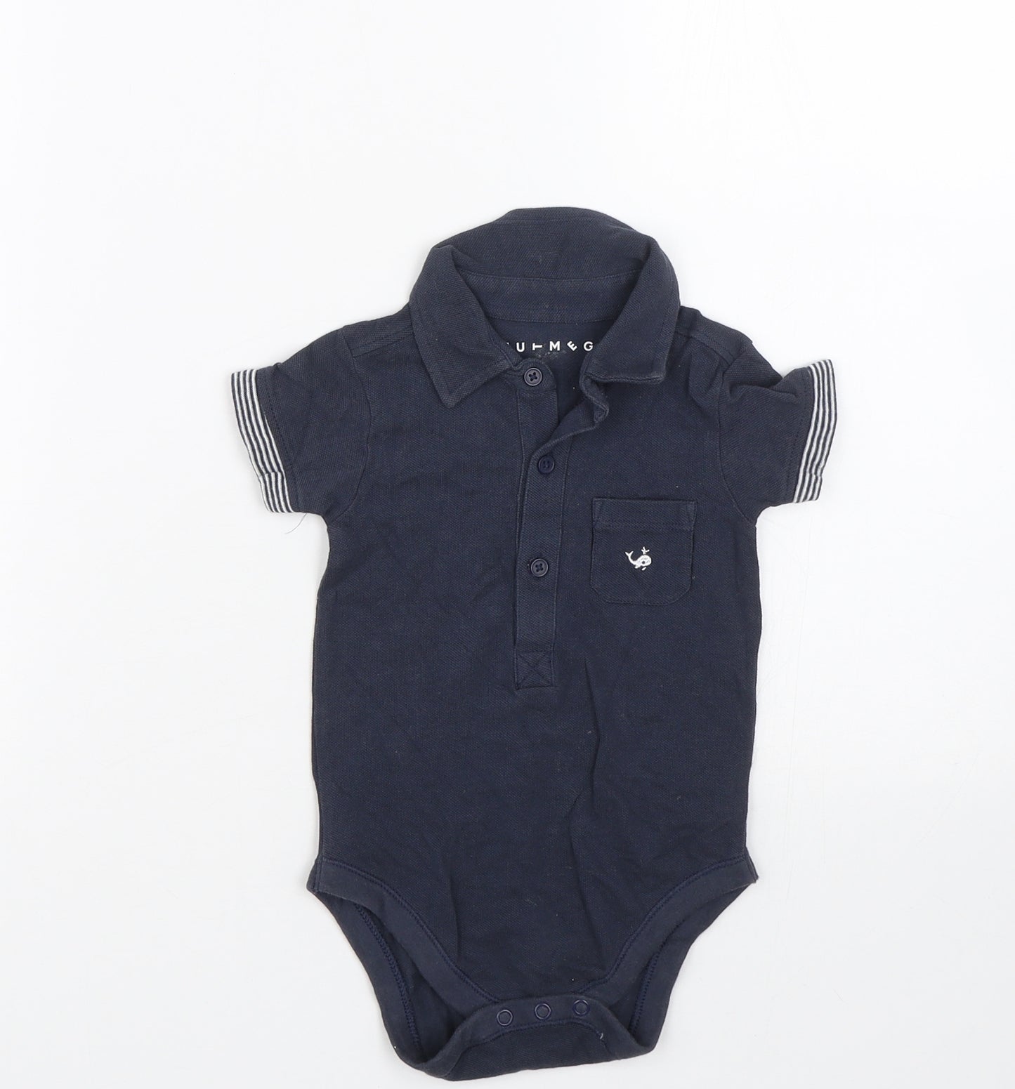 Nutmeg Boys Blue   Basic Polo Size 12-18 Months