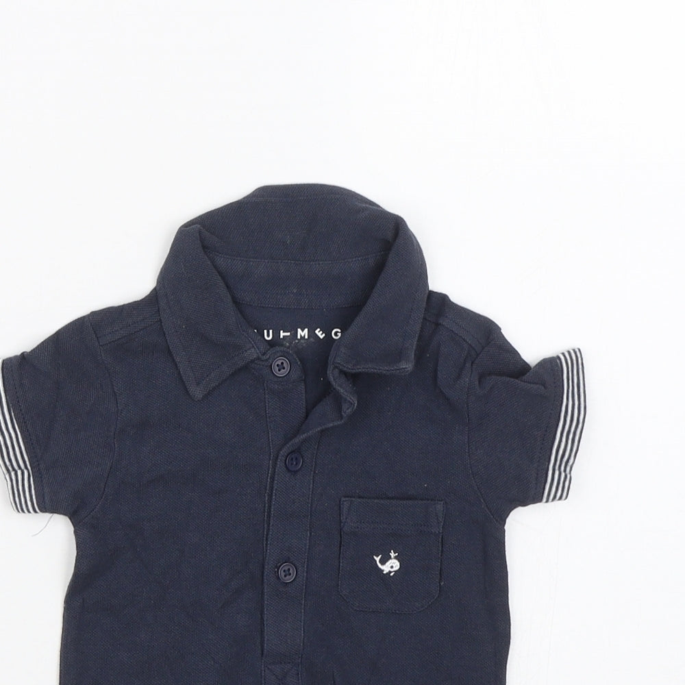 Nutmeg Boys Blue   Basic Polo Size 12-18 Months