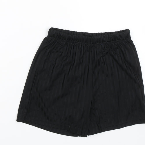 Schoolwear Boys Black Striped  Sweat Shorts Size 10 Years