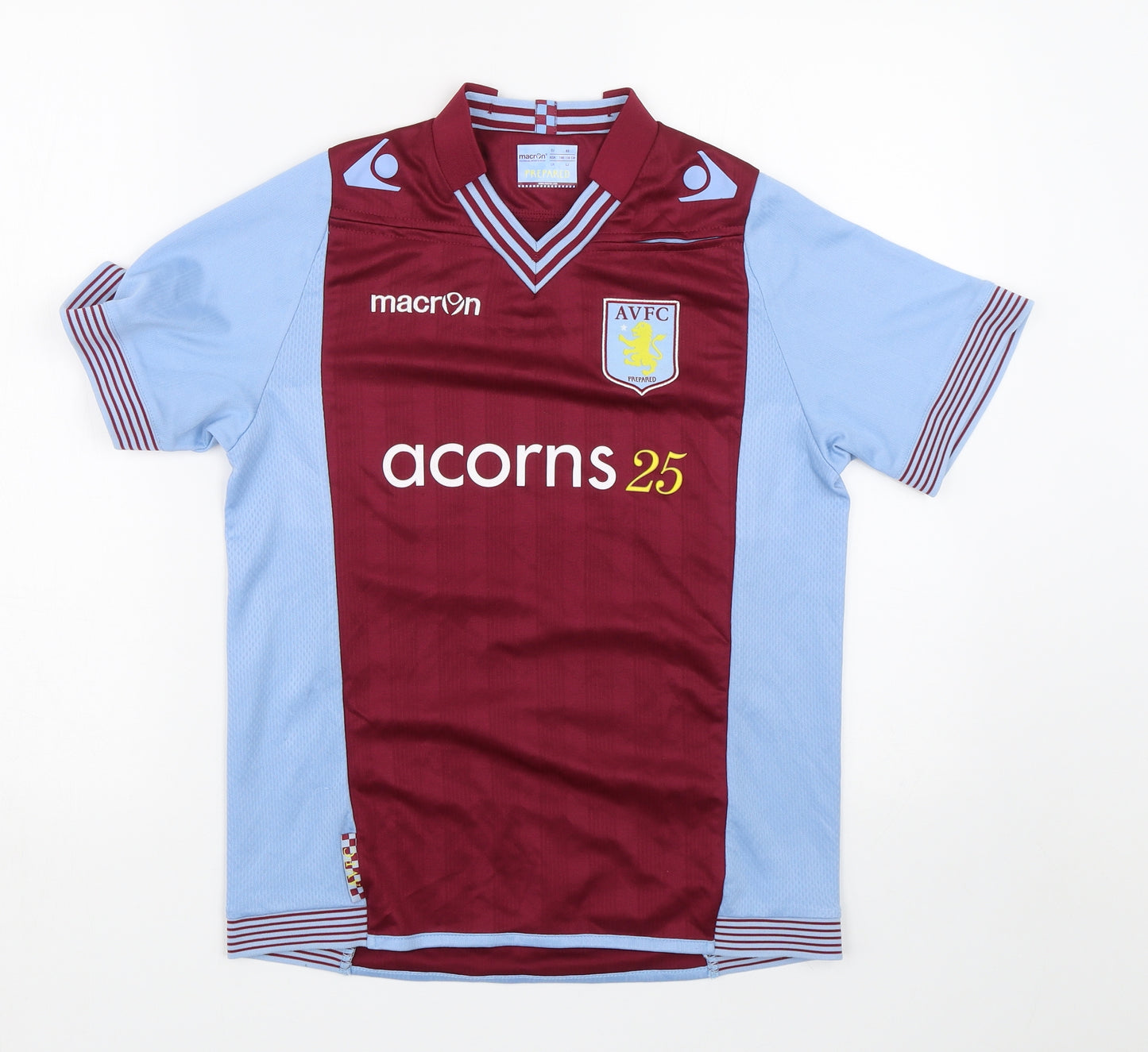 Macron Boys Purple Striped  Basic T-Shirt Size 11-12 Years  - Aston Villa FC
