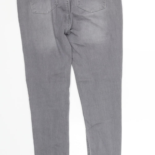 Peacocks Womens Grey   Skinny Jeans Size 14 L28 in