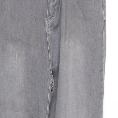 Peacocks Womens Grey   Skinny Jeans Size 14 L28 in