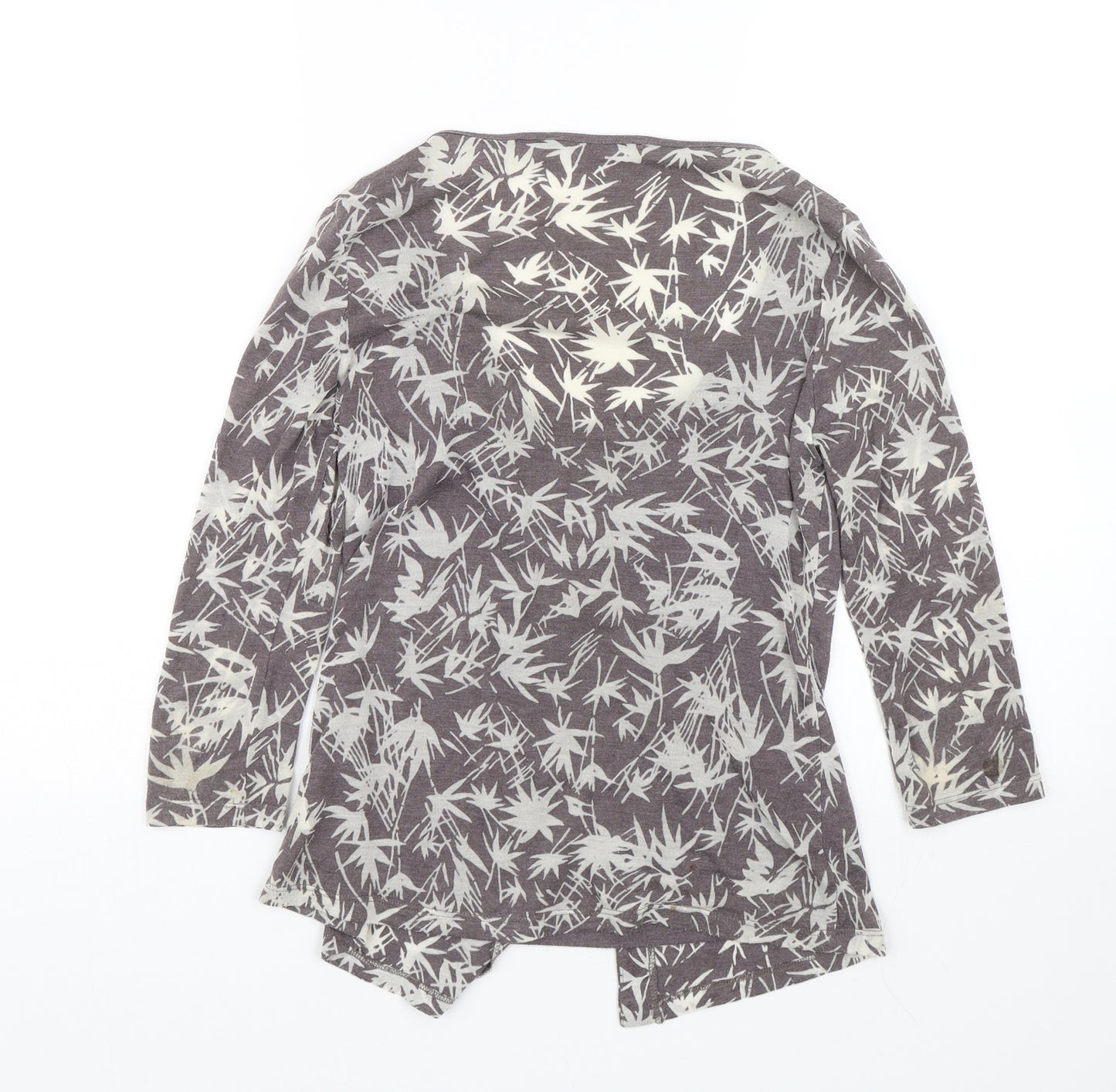 RJR.John Rocha Womens Brown Floral  Basic T-Shirt Size 8