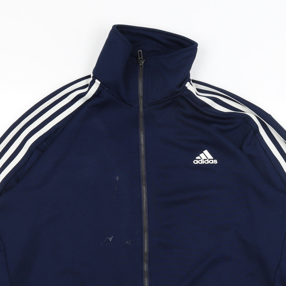 adidas Mens Blue   Full Zip Jumper Size M