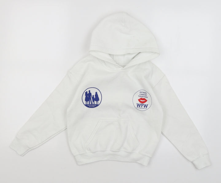 Gildan Girls White Pullover Hoodie Size 5 Years - Walk for Women