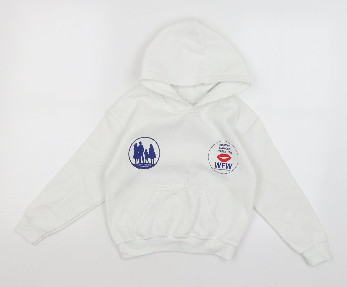 Gildan Girls White   Pullover Hoodie Size 5 Years  - Walk for Women