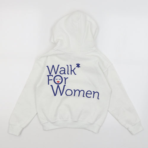 Gildan Girls White   Pullover Hoodie Size 5 Years  - Walk for Women