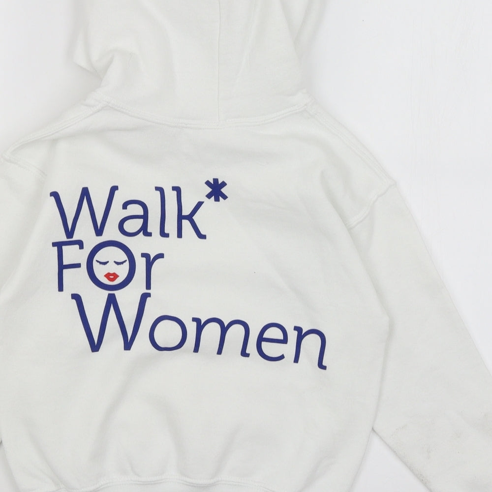 Gildan Girls White   Pullover Hoodie Size 5 Years  - Walk for Women