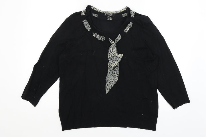 Debenhams Womens Black Pullover Jumper Size 16
