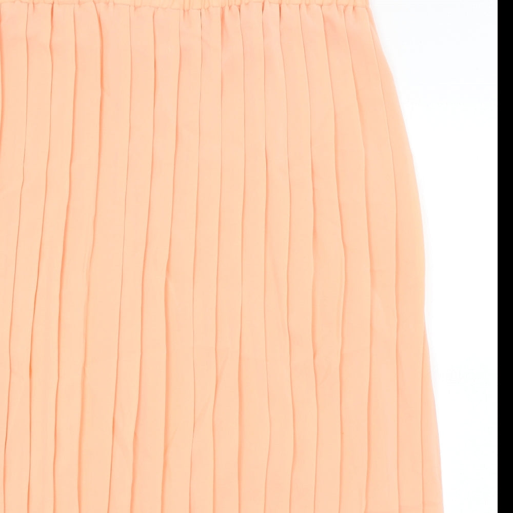 Preworn Womens Pink   Pleated Skirt Size XL