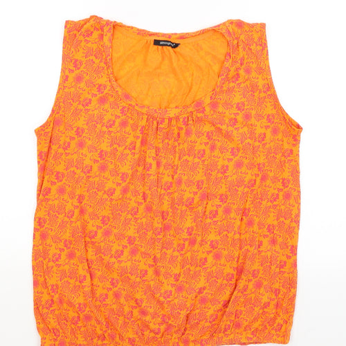 Atmosphere Womens Orange Paisley  Basic Blouse Size 16
