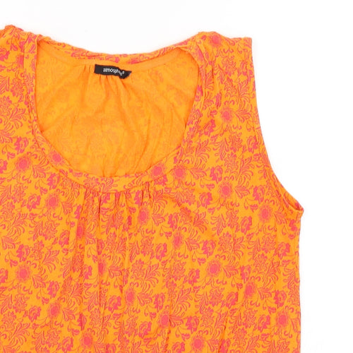 Atmosphere Womens Orange Paisley  Basic Blouse Size 16