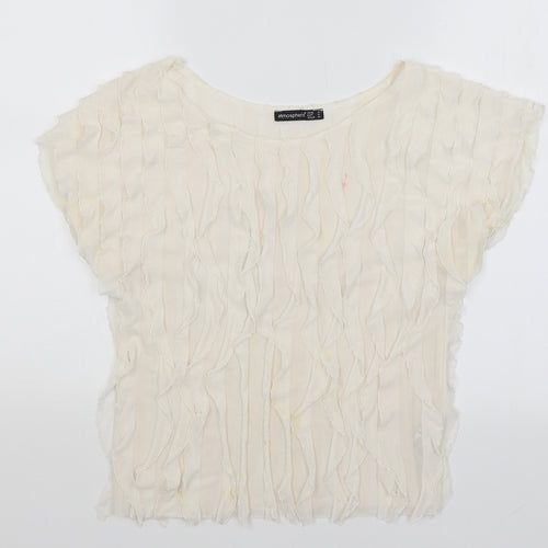 Atmosphere Womens White   Basic T-Shirt Size 14