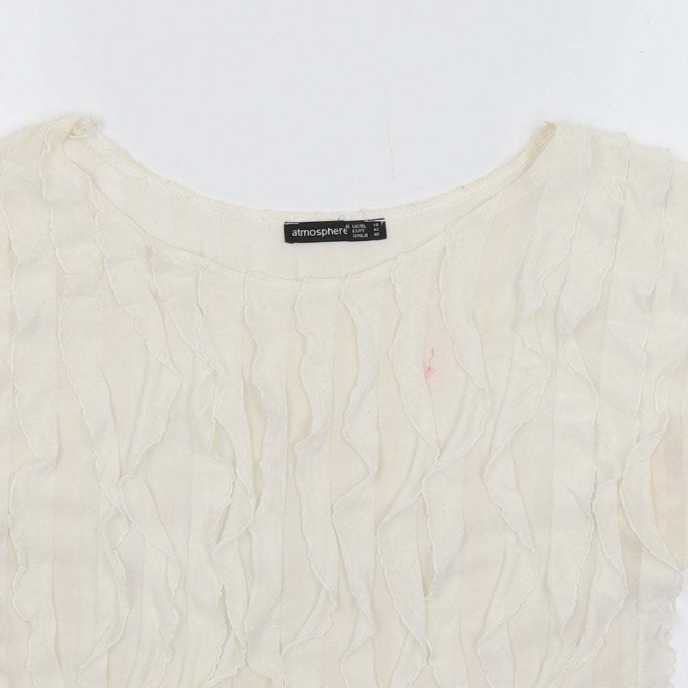 Atmosphere Womens White   Basic T-Shirt Size 14