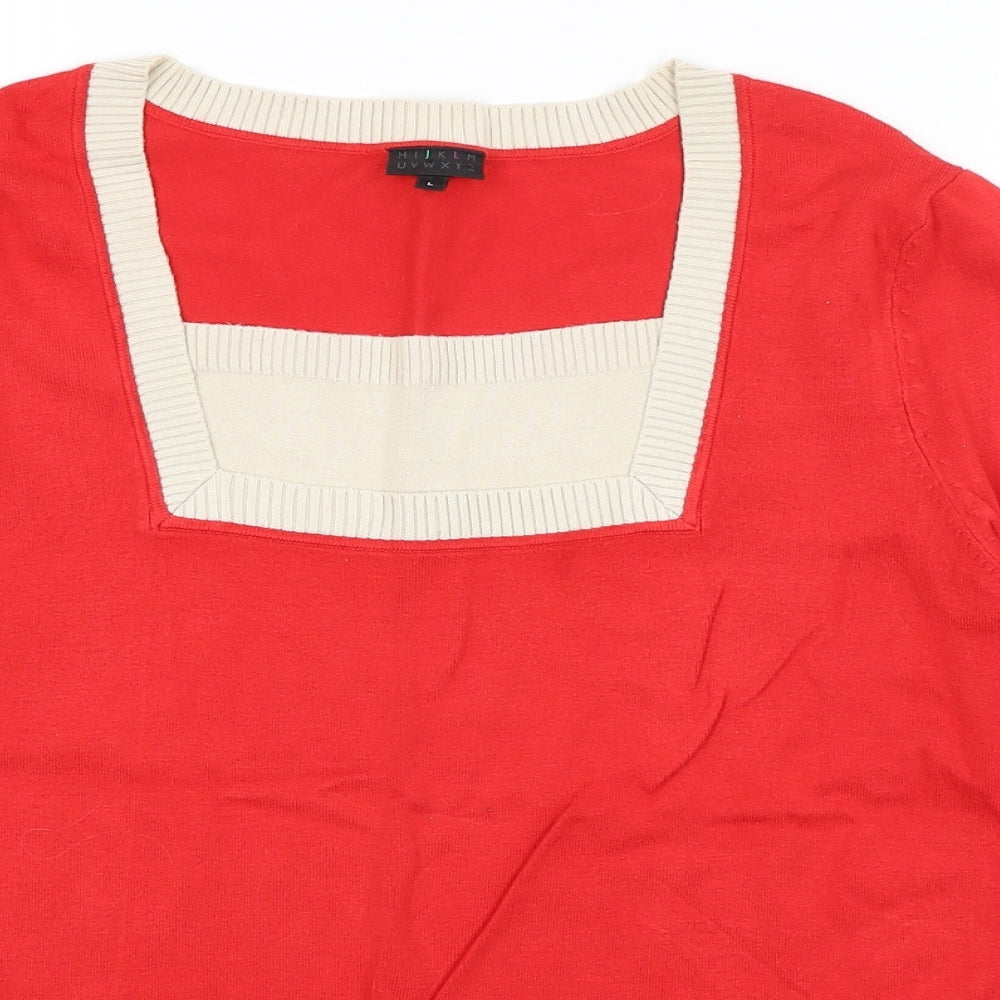 HIJKLM Womens Red   Pullover Jumper Size L