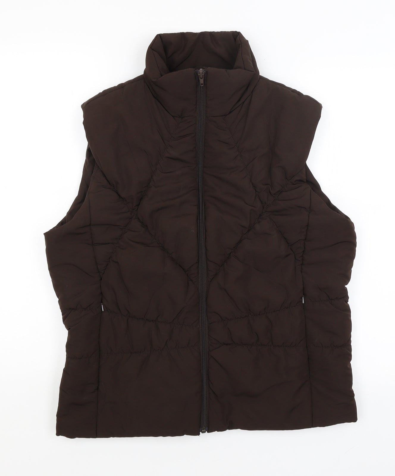 TU Womens Brown   Gilet Coat Size 18