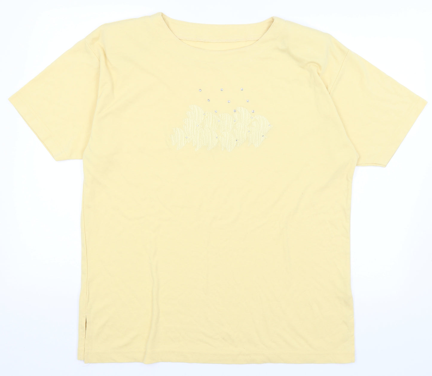 Preworn Womens Yellow   Basic T-Shirt Size M  - Fish