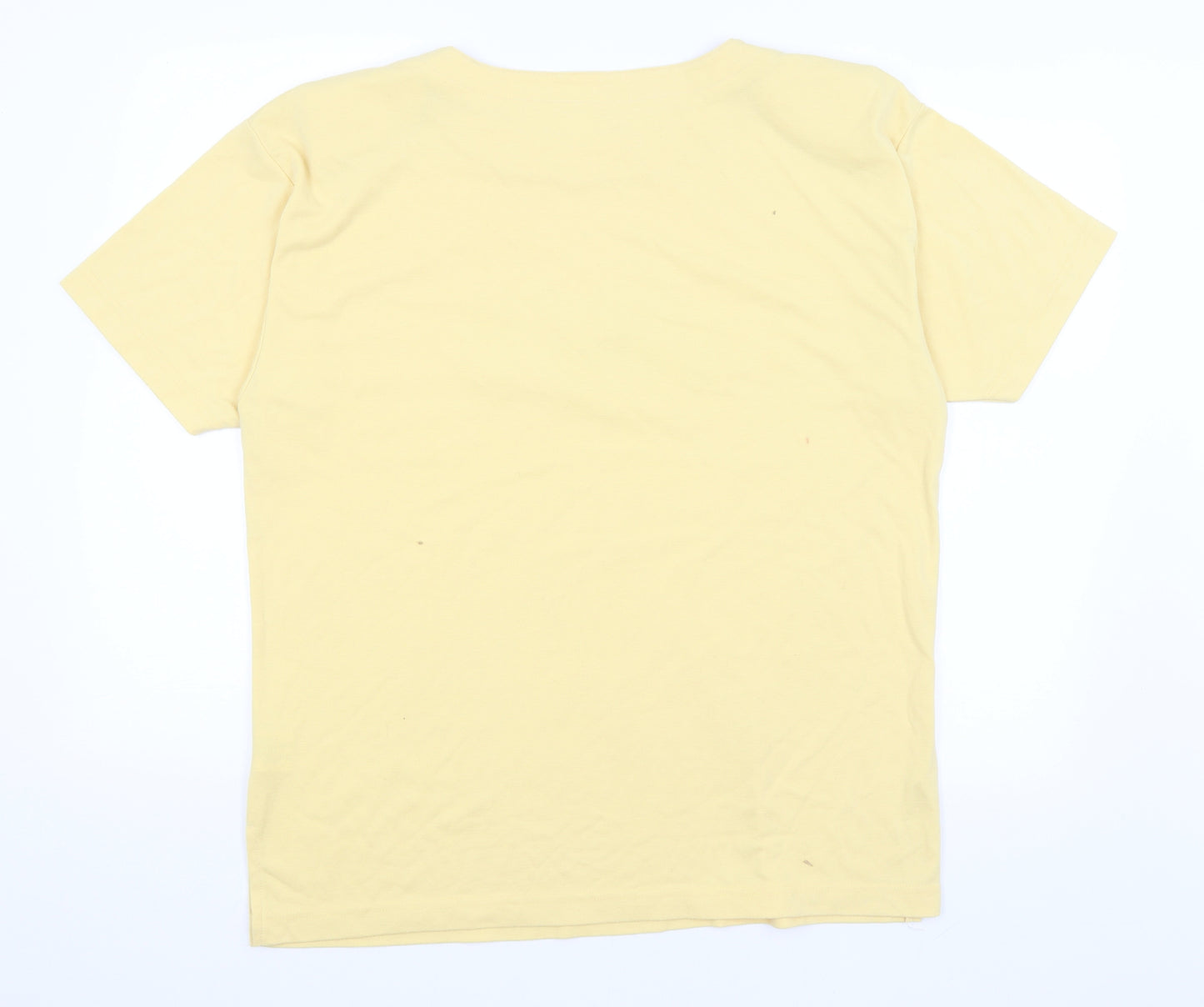Preworn Womens Yellow   Basic T-Shirt Size M  - Fish