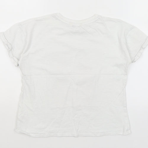 George Girls White   Basic T-Shirt Size 10-11 Years
