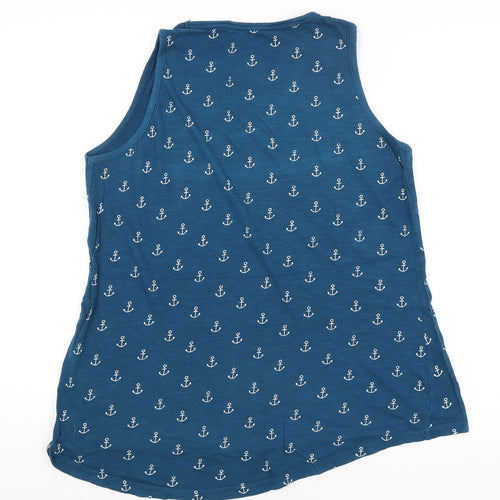 Avenue Womens Blue   Basic Tank Size 16  - Anchors
