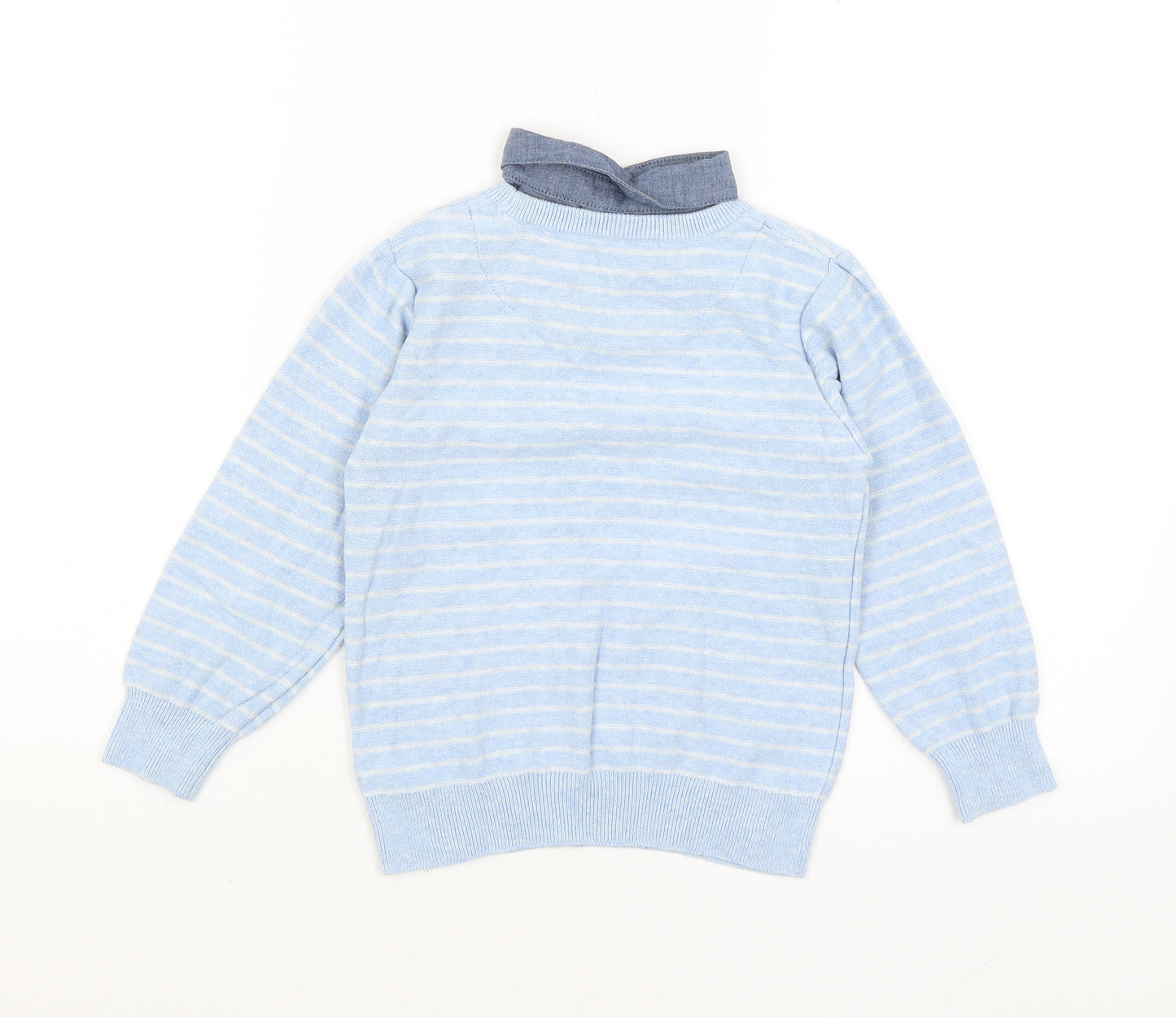 NEXT Boys Blue Striped  Pullover Jumper Size 3-4 Years