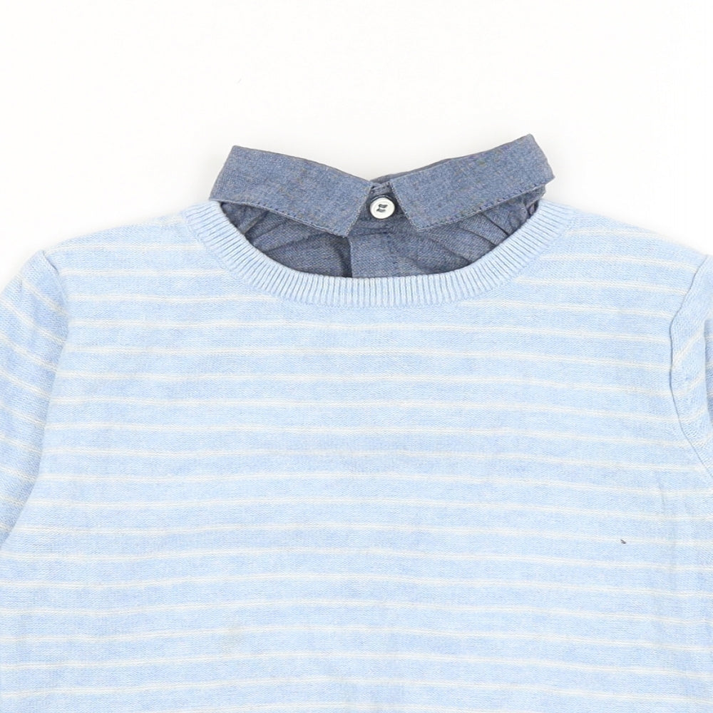 NEXT Boys Blue Striped  Pullover Jumper Size 3-4 Years