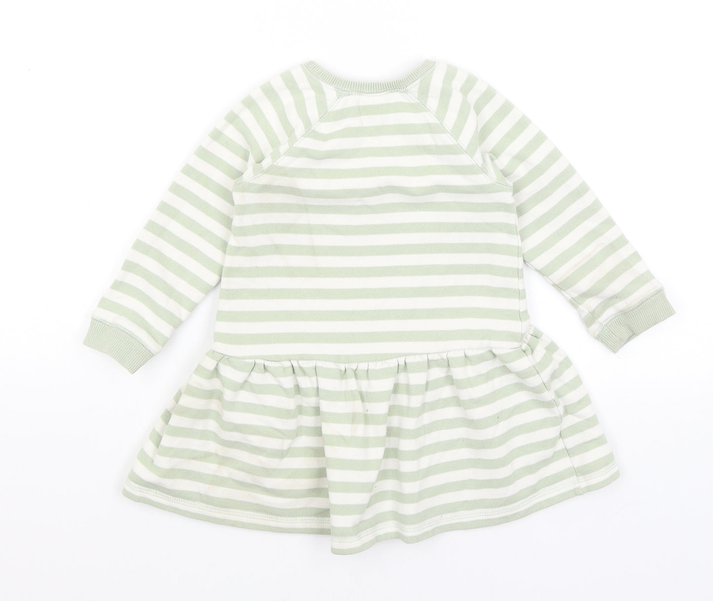 NEXT Baby Green Striped  Jumper Dress  Size 18-24 Months