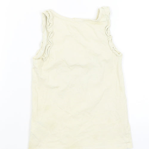 H&M Girls Yellow   Basic Tank Size 5-6 Years  - Adventure Forever