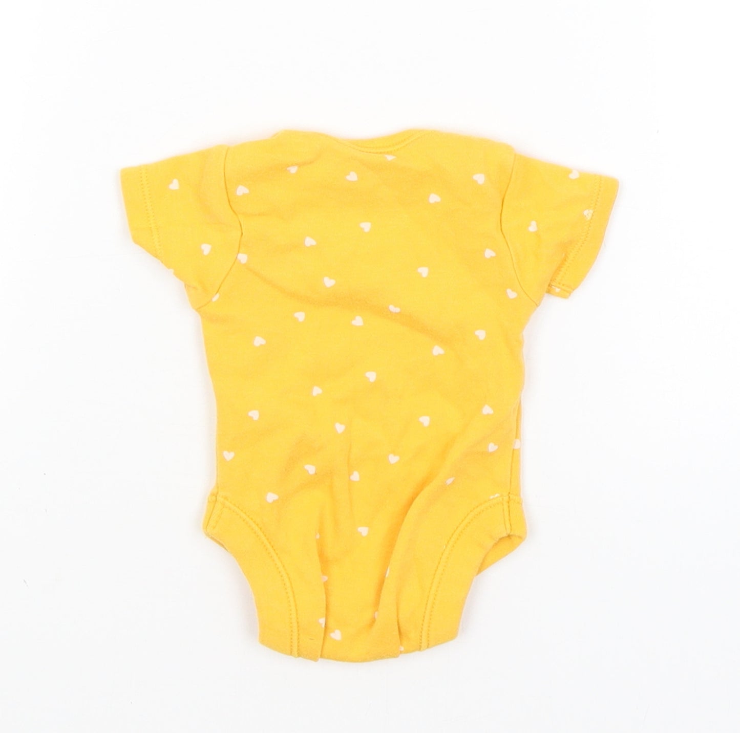 Nutmeg Baby Yellow   Romper One-Piece Size Newborn  - Hearts