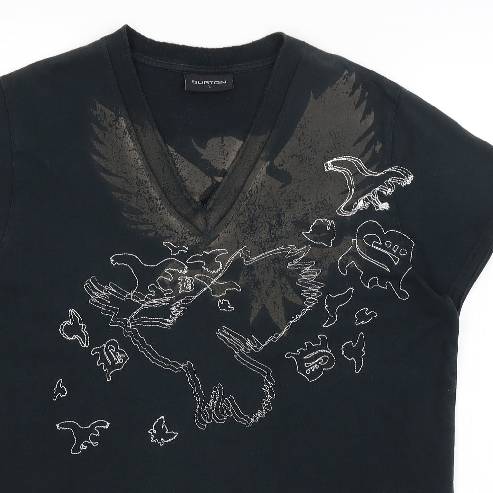 Burton Mens Black    T-Shirt Size L