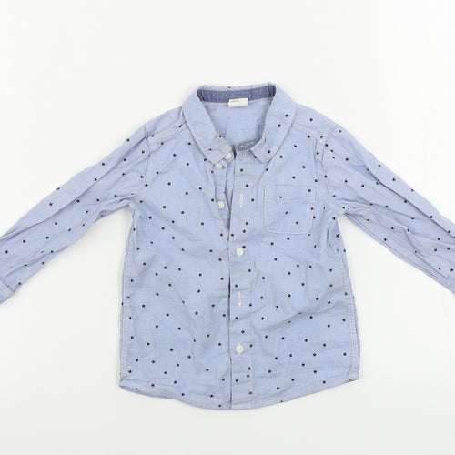H&M  Boys Blue   Basic Button-Up Size 2 Years  - Star pattern