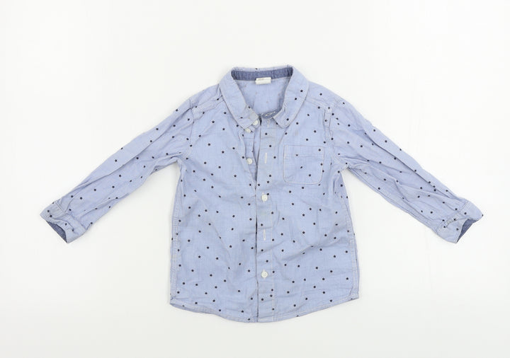 H&M  Boys Blue   Basic Button-Up Size 2 Years  - Star pattern