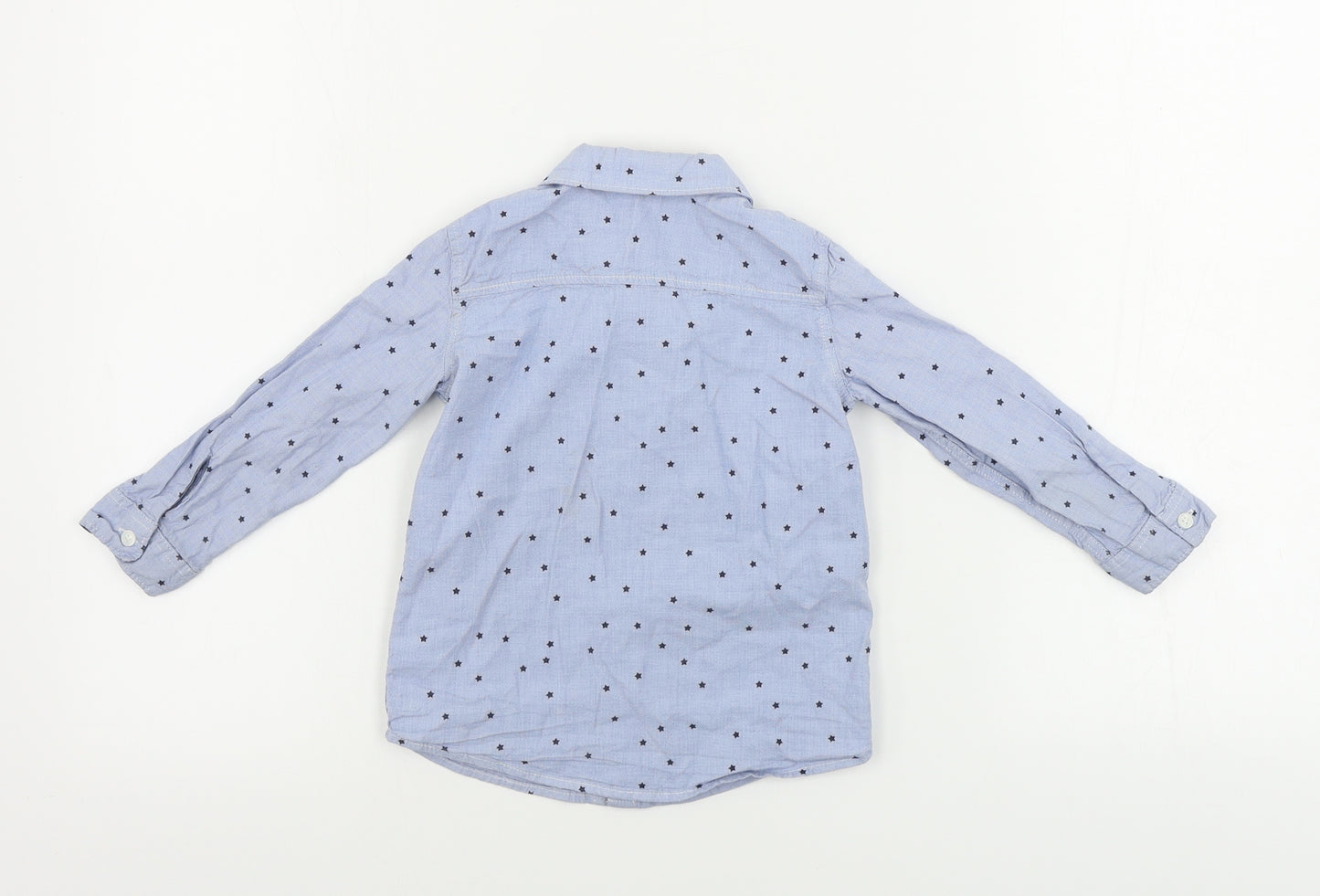 H&M  Boys Blue   Basic Button-Up Size 2 Years  - Star pattern