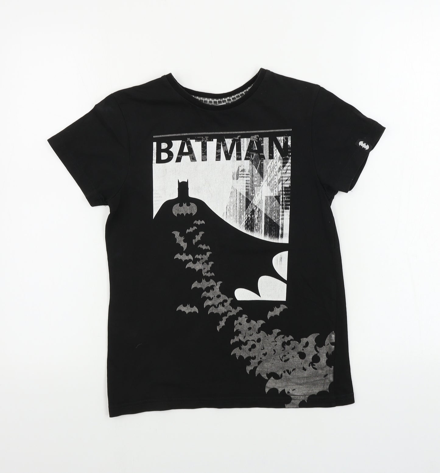 Batman  Boys Black   Basic T-Shirt Size 9-10 Years  - BATMAN