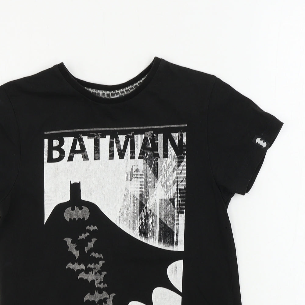 Batman  Boys Black   Basic T-Shirt Size 9-10 Years  - BATMAN