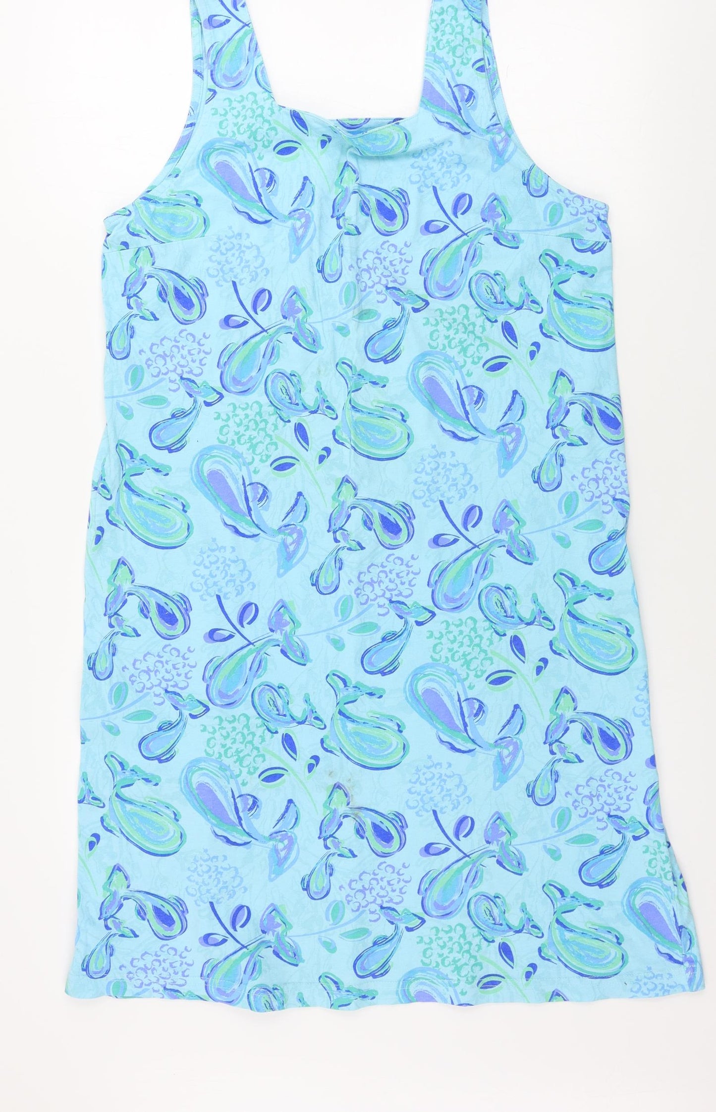 Fresh Produce  Womens Blue Floral  A-Line  Size M