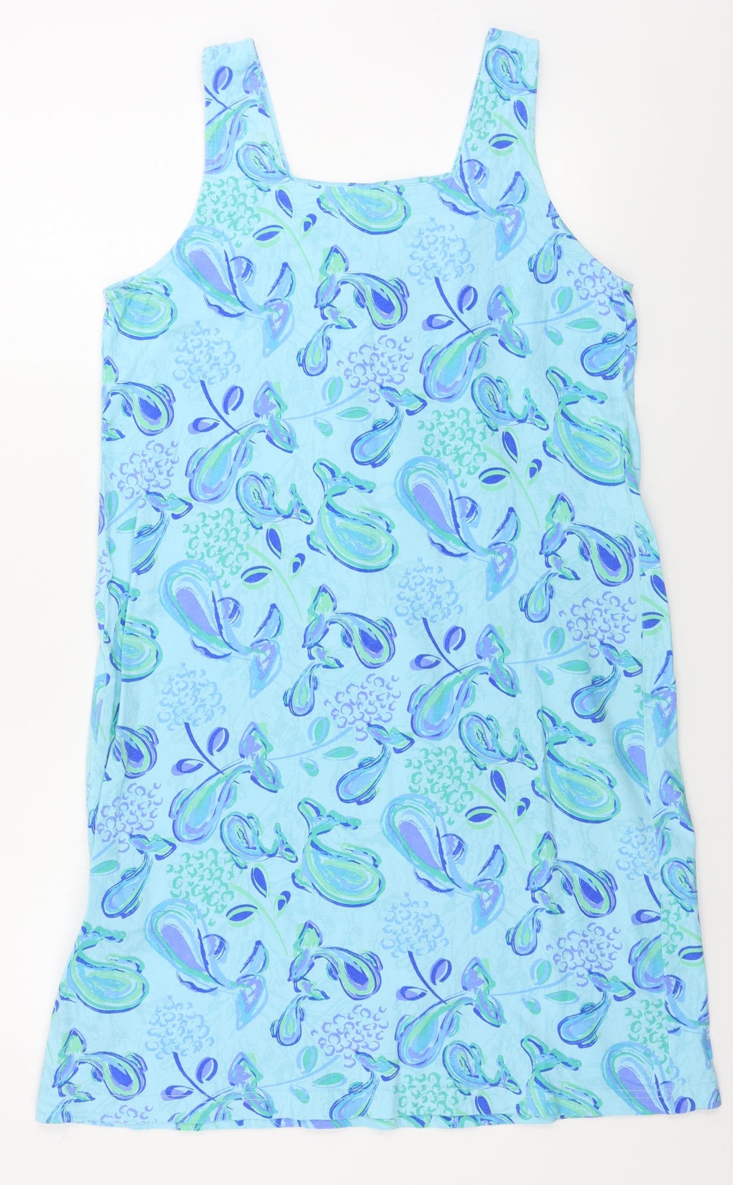 Fresh Produce  Womens Blue Floral  A-Line  Size M