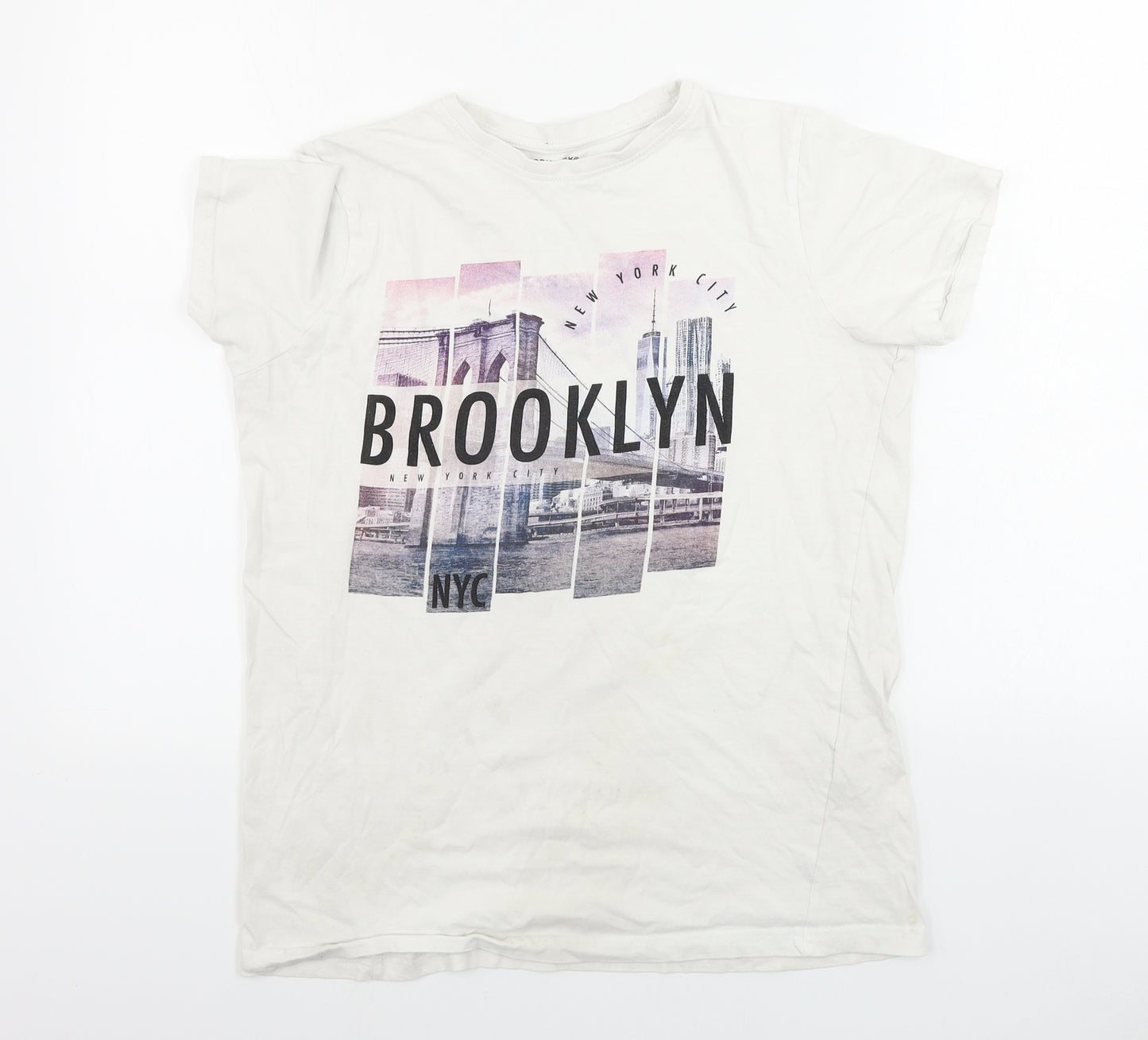 Primark  Boys White   Basic T-Shirt Size 13-14 Years