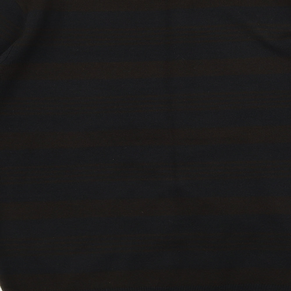 Preworn  Mens Brown Striped  Pullover Jumper Size XL