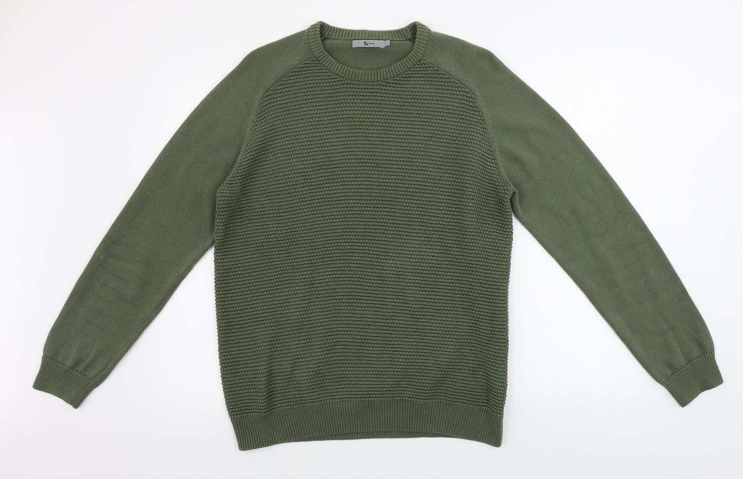 TU Mens Green   Pullover Jumper Size L