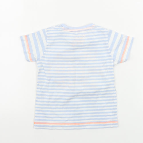 Preworn  Boys Blue Striped  Camisole T-Shirt Size 18-24 Months