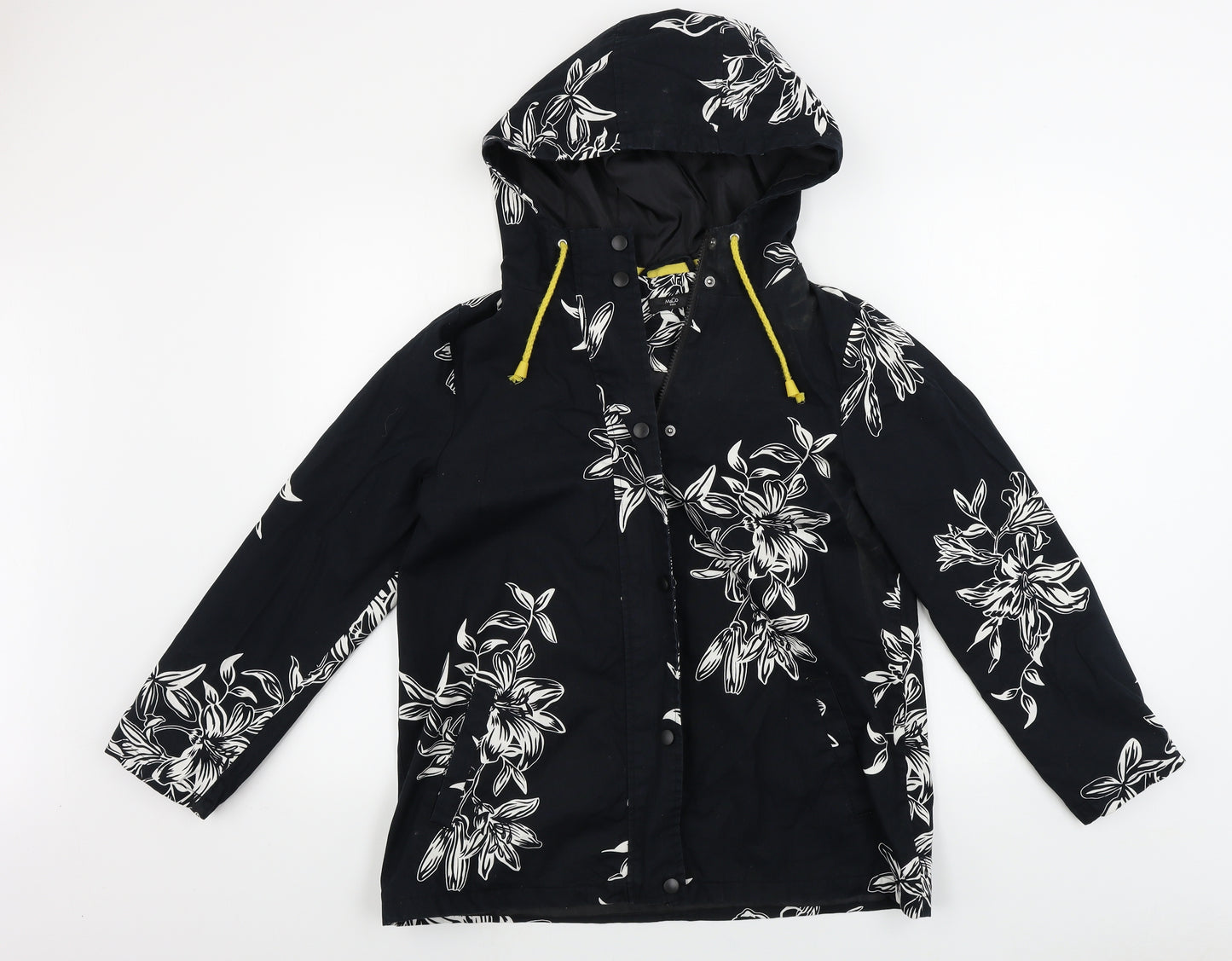 M&Co Womens Blue Floral  Jacket Coat Size 10
