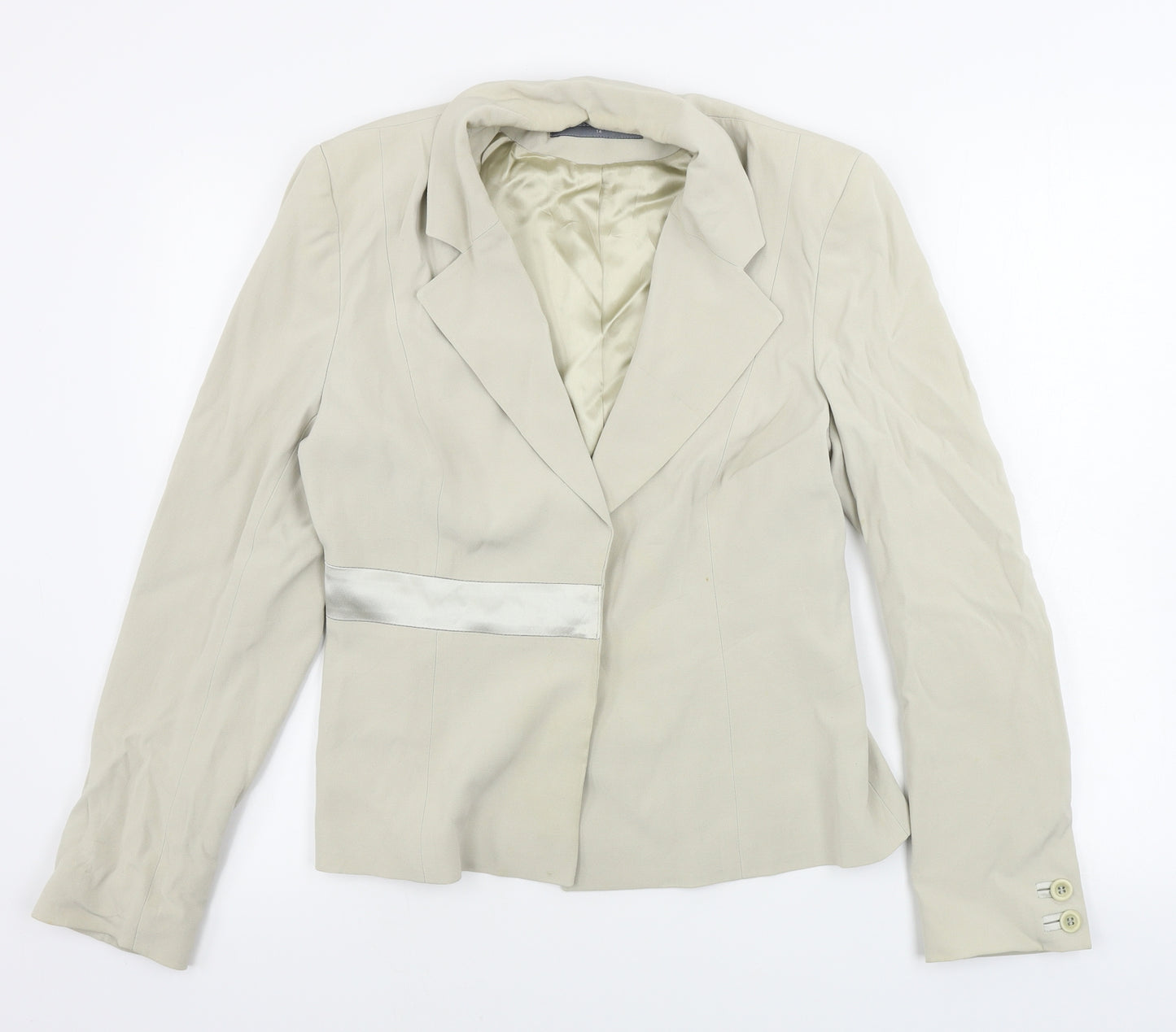 press&bastyan  Womens Beige   Jacket Blazer Size 14